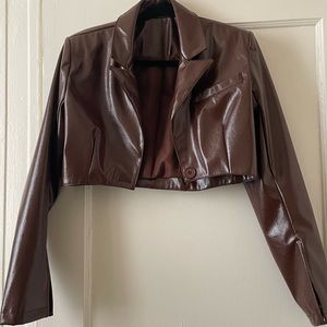 Forever 21 patent leather blazer